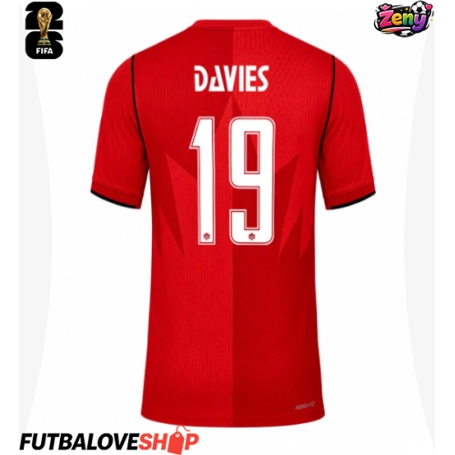 Dres Kanada Alphonso Davies #19 Domáci pre Ženy MS 2026 Krátky Rukáv